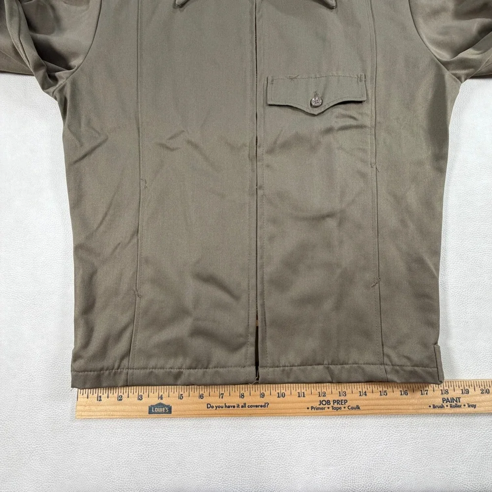 Vintage Riverside Masterbilt‎ Mens Medium Perma-Neat Work Jacket Olive 38 Long